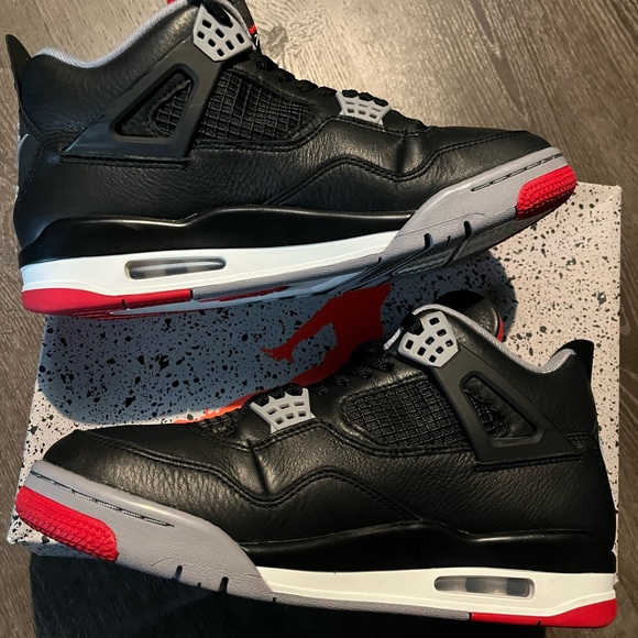 Air Jordan 4 Retro Black Red Sneakers